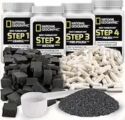National Geographic Rock Tumbler Media – The Ultimate Rock Polishing Supplies Kit, 4 Stage Bulk Rock Tumbler Grit, 1.5 Pounds of Ceramic Pellets, GemFoam Polishing Tumbling Media
