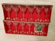 RARE VTG SET OF 12 CRISTAL D'ARQUES DURAND WASHINGTON WINE GLASS GOBLET NIB 6"