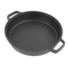 Cast Iron Pot Dual Loop Handle 25cm Uncoated Dutch Oven Flat Bottom For Soup A