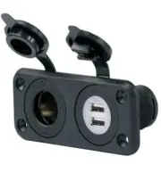 Marinco 12v Deluxe Dual USB Charger & 12V Receptacle 12VCOMBO - New Sealed Pkg