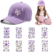 [IOURVYA] Gifts for Girls DIY Baseball Cap, Design Yourself with Gemstone Unicorn Stickers, Valentine's Day Back to School Birthday Gift Girls 4 5 6 7 8 9 10 11 12 13 Years, Hat Crafts, multicoloured