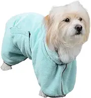 Dog Bathrobe, Ultra Absorbent and Soft Towel, Adjustable and Lightweight for Quick Drying, Machine Washable Dog Coats for Efficient Drying After Bathing