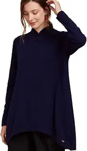 [ZHILI] Women's Chinese Button Collar Casual Pullover Winter Cashmere Jumper Sweater