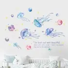 Removable Wall Decal Beautiful Floating Jellyfish Marine Sea Wall Sticker AU