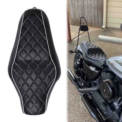 Black Driver Passenger Two Up Seat For Harley Sportster XL 883 1200 Iron 48 72