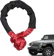 LeoLeoii Synthetic Recovery Rope – High-Strength Offroad Tow Solution for SUV & ATV, Lightweight Durable Alternative to Traditional Straps (Red)
