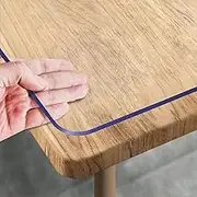 Clear Table Protector 30 x 72 Inch, 1.5mm Thick Plastic Table Cover, Clear Table Cover Protector, Clear Desk Mat Desk Pad, Desk Protector Mat for Writing Desk, Coffee Table, Dining Room