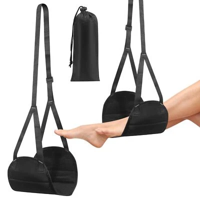 Airplane Foot Hammock Adjustable Foot Rest with Memory Foam for Flights