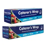 1/6 X Cling Wrap Premium Clear Film Dispenser Box Slide Cutter 600mt X 45cm Sale