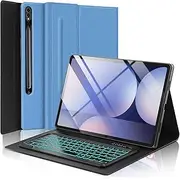 [FOGARI] Samsung Galaxy Tab S9 Ultra Keyboard Case 14.6 inch, Smart Folio Cover with S Pen Holder, 7 Color Backlit & Detachable Bluetooth Keyboard for Galaxy Tab S9 Ultra 2023/S8 Ultra 2022 14.6”, Blue