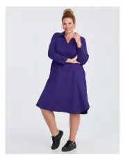 [Taking Shape] Natural On The Go Dress in Violet Blue