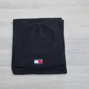 TOMMY HILFIGER Hat and Scarf Men's Set Gift Set BLACK One Size NEW