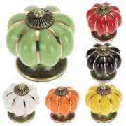 Pumpkin Ceramic Vintage Door Knobs Cabinet Drawer Cupboard Kitchen Pull Handle
