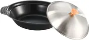 CHICAMPERA Korean Style Double Ears Wok Compact Iron Cooking Pot for Hot Pot Soup Compatible with Induction Cookers Fast Heating Space Saving Design