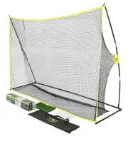 Athletic Works Golf Training Net with hitting Mat - Black/Green