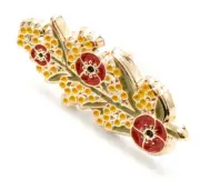 Poppy & Wattle Lapel Pin