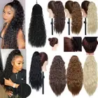 Thick Clip In Ponytail as human Hair Extensions Ombre Long Drawstring Pony Tail