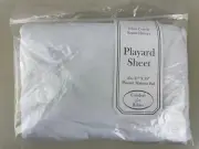 TL Care Pack ‘N Play Fitted Playard Playpen Sheet Cotton Jersey WHITE 27”x 39”