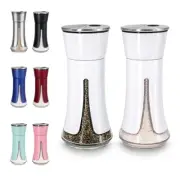 White Salt and Pepper Shakers by , Salt Shaker with Adjustable Pour Holes, Wh...