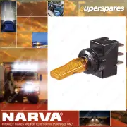 Narva Off / On Toggle Switch With Push On Terminals Blue LED - Blister Pack