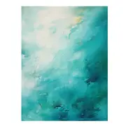 Teal Abstract Artwork Canvas Print