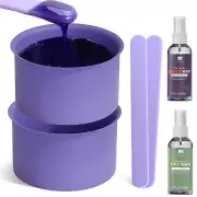 2 Silicone Wax Pot Liners for Hair Removal Purple Wax Warmer Bowls and Wax St...