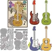 GLOBLELAND Mandala Guitar Cutting Dies for DIY Scrapbooking Metal Notes Cut Die Staff Die Cuts for Card Making Embossing Photo Album Craft Decor