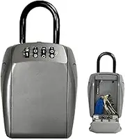 Master Lock Key Lock Box with Code – Portable Combination Lock Box for Keys with Shackle, Weather Resistant, Holds House Keys & Access Cards