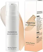 Makeup Base Foundation,Longwearing Concealer | Color Changing Foundation Longwearing Coverage Concealer Even Skin for Makeup