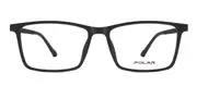 Polar 537 With Clip-On 76 Men's Glasses Black Size 54 - Private Health Rebate - Blue Light Block Available