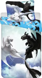 Dreamworks How To Train Your Dragon Sky Cotton Quilt Cover Set - Single Bed Size