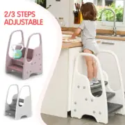 3 Step Toddler Stool Kids Step Ladder Tower for Bathroom Sink Toilet Training