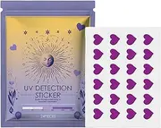 UV Detection Sticker, Heart Shape Sunscreen Stickers, Waterproof Body Decal, Sunscreen Reminder, Waterproof, 10x15cm/3.94x5.91 Inches, For Sunbathing Routine