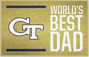 FANMATS 31224 Georgia Tech Yellow Jackets Starter Mat Accent Rug - 19in. x 30in. World's Best Dad Starter Mat