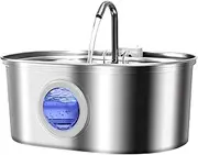 ONECUTE Cat Water Fountain Stainless Steel 3.2L/108oz Capacity, Automatic Pet Water Dispenser with Quiet Pump, and Dishwasher Safe Design for Cats, Dogs(Cat Fountain + 1 Filter + 1 Sponges)