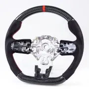 Carbon Flat Bottom Suede Red Steering Wheel For Mini F54 F55 F56 F57 2021up (for: Mini)
