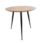 High Quality Solid Wood Side Table Coffee Table Lamp Table Black Metal Legs
