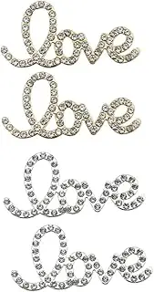 COHEALI 4pcs Craft DIY Accessory Home Decor Delicate Rhinestone Decor DIY Charm Alloy Jewelry Parts