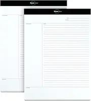 Oxford 8-1/2 x 11-3/4 Inches, Cornell Rule Legal Ruled Writing Pad (77104),50 Sheets per pad; Pack of 2 Pads