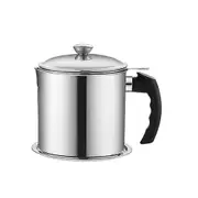 Stainless Steel Oil Strainer Pot Container Jug Storage Can filter Cooking Kitchen Tools??1.3L??