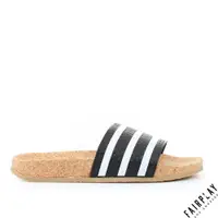 在飛比找蝦皮商城優惠-【零碼出清】Adidas W Adilette Cork 黑