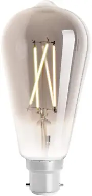 Wiz Connected ST64 LED Smart Filament Bulb Smoky B22 Wifi