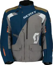 Scott Dualraid Dryo Motorcycle Textile Jacket, grey-blue, Size 3XL for Men Grey Blue