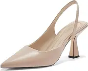 [Coutgo] Womens Slingback Stiletto High Heels Closed Pointed Toe Pumps D’Orsay Sexy Office Dress Shoes