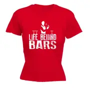 Life Behind Bars Barman - Funny Novelty Womens T-Shirt T Shirt Tshirt