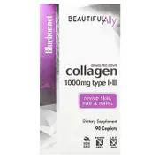 Bluebonnet Nutrition, Beautiful Ally®, Collagen Type I + III, 1,000 mg, 90 Caplets