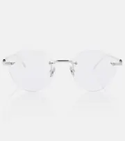 [Cartier Eyewear Collection] Cartier Eyewear Collection Pasha de Cartier round glasses One Size silver