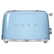 Smeg 50's Retro Style Aesthetic 2 Slice Toaster Pastel Blue TSF01PBAU