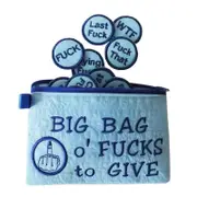 Letter Printed Hand Bag Funny Novelty Portable Storage Bag Great Present Idea Blue