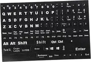 Vaguelly 1 Sheet English Keyboard Letter Replacement Stickers Computer Keyboard Sticker for Laptop Desktop Notebook Wear Resistant Letters Fit for Enhanced Typing Experience